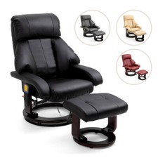 Mingone Massagesessel mit Wärmefunktion Relaxsessel Drehstuhl Hocker Liegestuhl