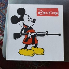Artjunkie Mickey Mouse Destroy - Acryl auf Leinwand, Original URBAN POP ART