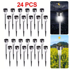 🏆24x LED Solarleuchte Solar Leuchten Edelstahl Solarlampe Gartenleuchten Garten