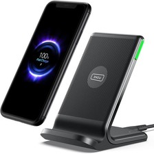 Wireless Charger Stand, 15W Induktive Ladestation Schnelles Kabelloses Ladegerät
