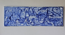 Gemälde Leinwand Malerei Abstrakt Moderne Bild  Deko 120x40cm handgemalt Unikat