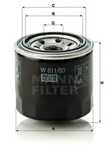 Ölfilter Anschraubfilter W 811/80 MANN-FILTER für GENESIS HYUNDAI ISUZU KIA FORD