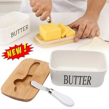Butterdose mit holzdeckel - butterdose,