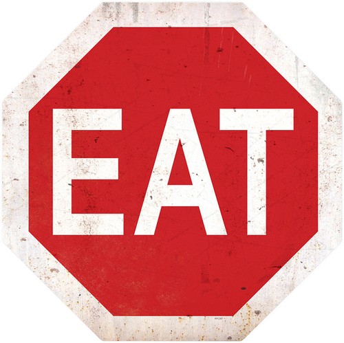 Stop eat stoppschild essen - eat,
