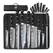 Dfito Messerset mit Rolltasche, 8-teiliges professionelles Messerset mit