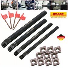 4x Drehmeißel Bohrstange 7/8/10/12mm SCLCR06 mit 10 Wendeplatten CCMT060204 Set