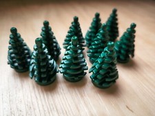 Lego Bäume Tannen 10x dunkelgrün Pflanzen (für Wald, Wiese)