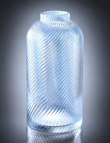 Mid century spiral glasvase - spiral,