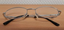 BRILLE BRILLENGESTELL UNISEX 50/17 VOLLRAND mit BÜGEL SILBER SCHWARZ J CYBER
