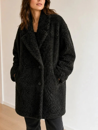Zara teddy mantel - fake, fur