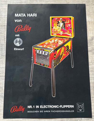 Werbeprospekt flipper bally - werbeprospekt,