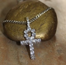 Iced Out Ankh  Kreuz Anhänger