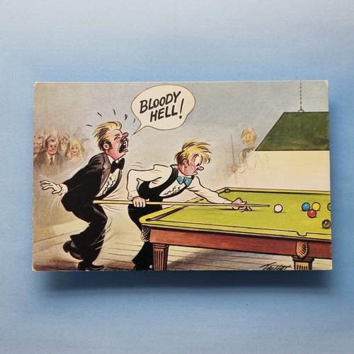 Comic postkarte snooker tisch - postkarte,