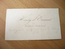 VISITENKARTE VON HENRY