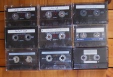 9 SONY Kassetten MC Audiokassetten Audio Tonband Cassetten 60 und 90 min
