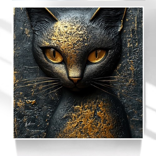 Leinwand bild katze moderne - leinwand,