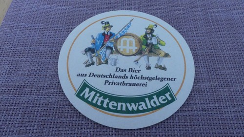 Bierdeckel mittenwalder bier - bierdeckel, "mittenwalder