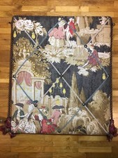 Japanisches Wandbild Stoff Brokat Wandschmuck Pinnwand traditionell 45x40 cm 
