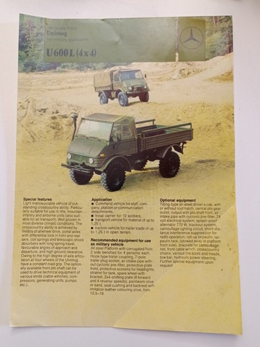 Original prospekt unimog 600 - original,