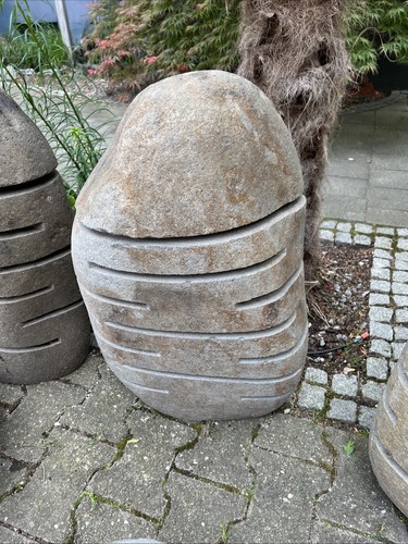 Gartenlampe aus kieselstein - aus,