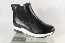 Jana Stiefeletten Stiefelette Stiefel Slipper Boots schwarz Weite H NEU