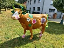 Bunte Lebensgroße Kuh und Kalb 