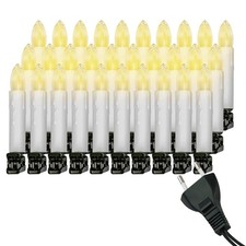 Retro Lichterkette Strom Christbaum Kerzen Weihnachten Beleuchtung Baum E10 LED