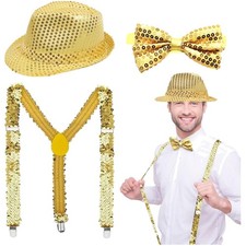 Disco Kostüm Gold, Hut