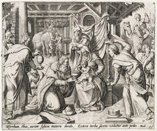 G.Groenning Sadeler Adoration Magi youth Christ Bible Kupferstich engraving 1600