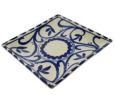 Quadratischer Teller / Serviergeschirr Tapas 22 cm x 22 cm spanische Handarbeit Keramik Keramik