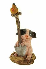 Schweinchen müde Figur 30 cm