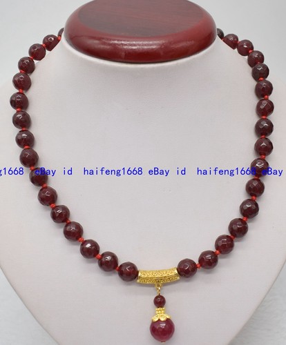 Facettiert 8mm rot granat - rot,