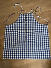 DW Shop Küchenschürze Kochschürze Blau Weiß kariert