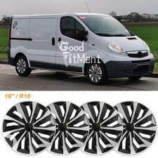 Für Opel Vivaro 16 Zoll R16 16" 4er-Set Radkappen Schwarz Radblenden Abdeckungen