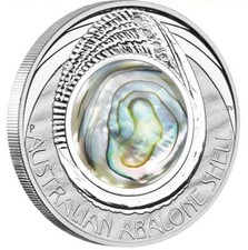 1 $ Dollar Australian Abalone Shell Australien 1 oz Silber PP 2014