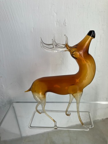 Glasfigur hirsch ddr lauscha - ddr,