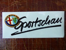 ALFA Romeo Sportschau Aufkleber 12 x 5 cm transparent Automobilia Mitte 1980er