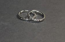 Creolen Edelstahl poliert gehämmert antiallergisch Modeschmuck