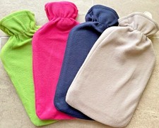 Wärmflasche 2 Liter MIT BEZUG XXL Gummi Wärmekissen 2L Bettflasche Wärmeflasche