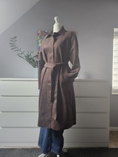 Brauner Mantel Wildleder-Look