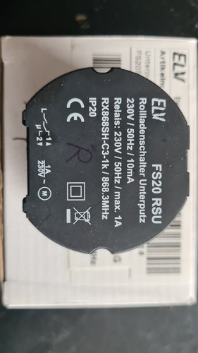 Elv fs20 rsu - unterputz, funk