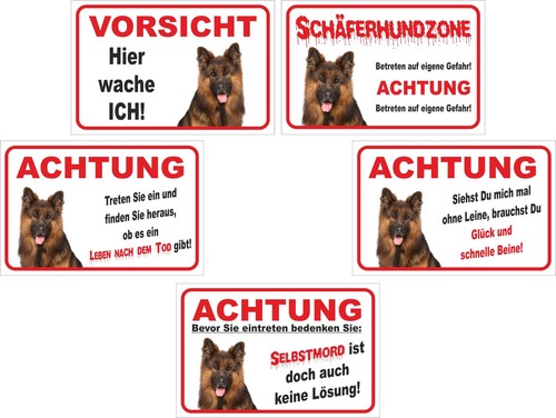 Schild vorsicht langhaar - vorsicht,