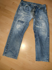 Levis 501 W38 , heavy ripped