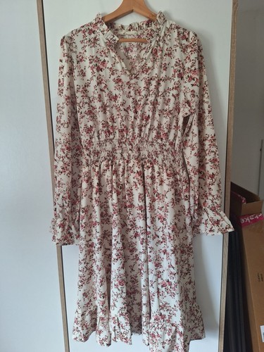 Damen blusenkleid midi - blusenkleid,