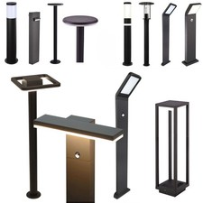 Außenleuchte Standleuchte LED / E27 Stehlampe Schwarz Außenlampe Gartenlampe