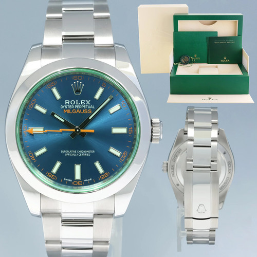 Mint 2020 rolex milgauss - mint, blue