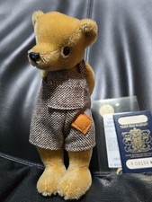 Mischief Teddy Bär mit Zwille, Merrythought U.K. limitiert, Mohair, 20 cm,  1993