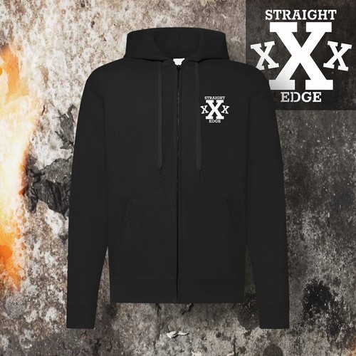 Hooded zipper straight edge - straight,