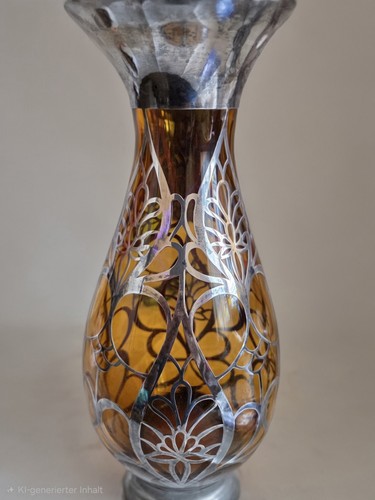 Glasvase mit floralem