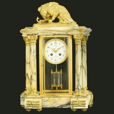 Hochfeine  Kamin Uhr Glas